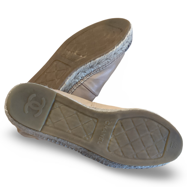 Chanel Tan Espadrille